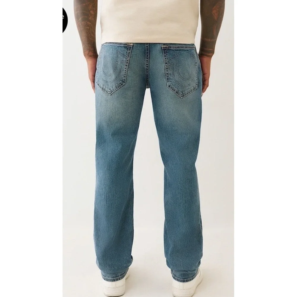 True Religion Ricky Straight Jeans Men's 30x34 Light Autumn Walk Wash NWT